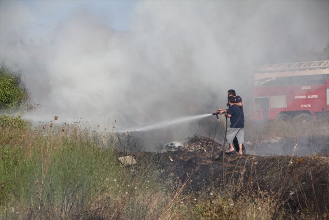 GÜNCELLEME - Antalya'da eski gazino binasında çıkıp seralara sıçrayan yangın kontrol altına alındı
