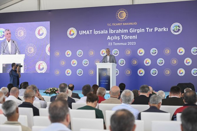 Ticaret Bakanı Ömer Bolat, İpsala'da tır parkının açılışında konuştu: