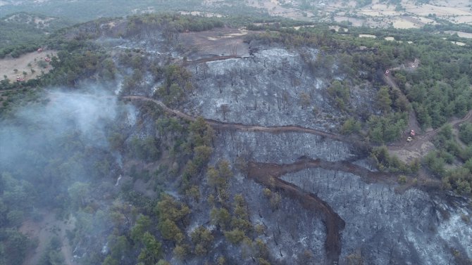 GÜNCELLEME 2 - Çanakkale'deki orman yangınına müdahale ediliyor