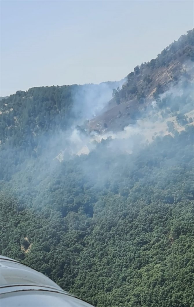 GÜNCELLEME - Manisa'nın Alaşehir ilçesindeki orman yangını kontrol altına alındı