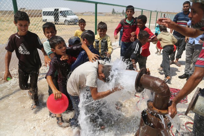 Tel Abyad'da 1300 haneye su sağlayan istasyon açıldı