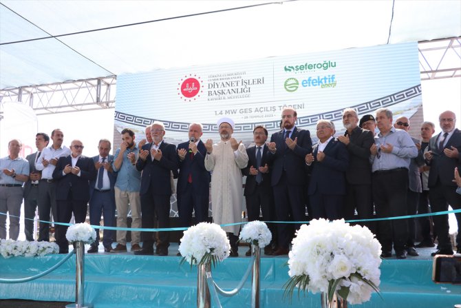 Kayseri'de 1410 caminin elektriğini karşılayacak GES törenle hizmete açıldı